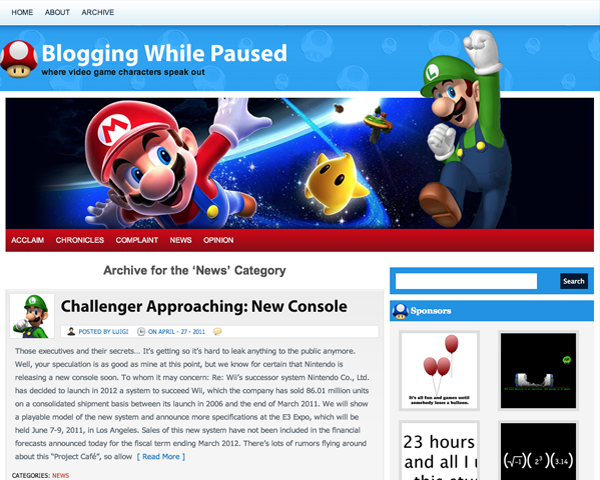 Blogging While Paused